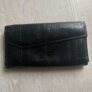 Eel leather vintage wallet